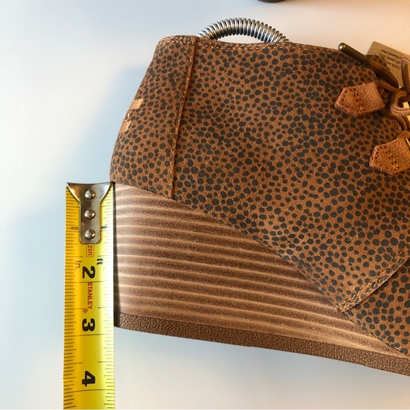 TOMS Kala Unisex Tan Mini Cheetah Suede Women’s Wedge Booties - Picture 12 of 13